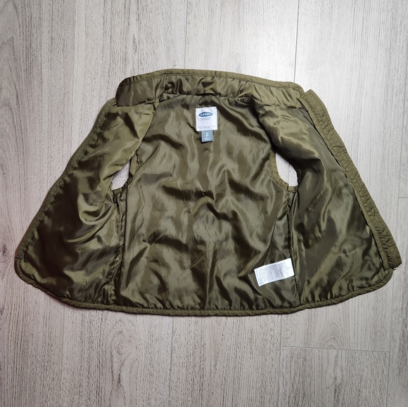 Old Navy Girls Vest Size 5T Olive Green Zip - Picture 4 of 7
